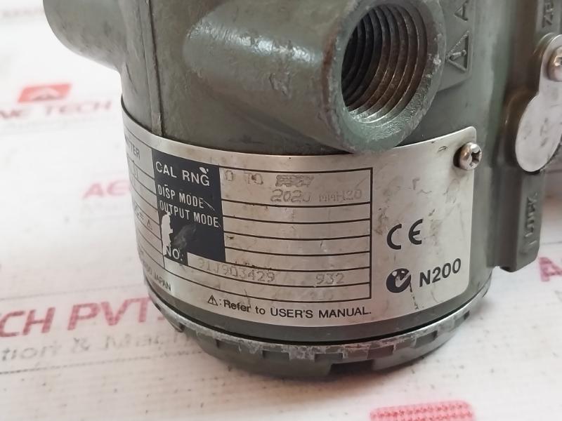Yokogawa Eja110A Differential Pressure Transmitter 30V 10.5-30(42) Vdc 0.9W