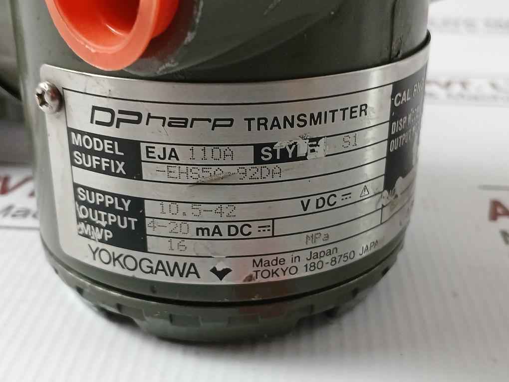 Yokogawa Eja 110a Dpharp Differential Pressure Transmitter 0 To 1.6 Bar