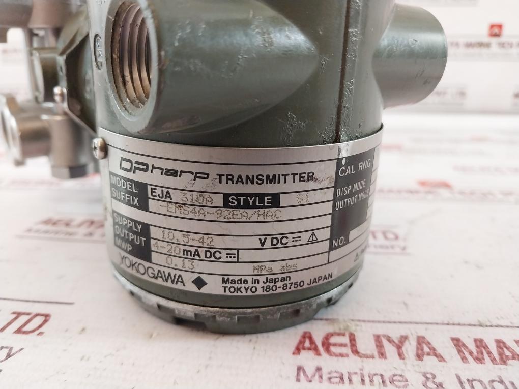 Yokogawa Eja310A Dpharp Pressure Transmitter 10.5-42Vdc 4-20Ma Dc
