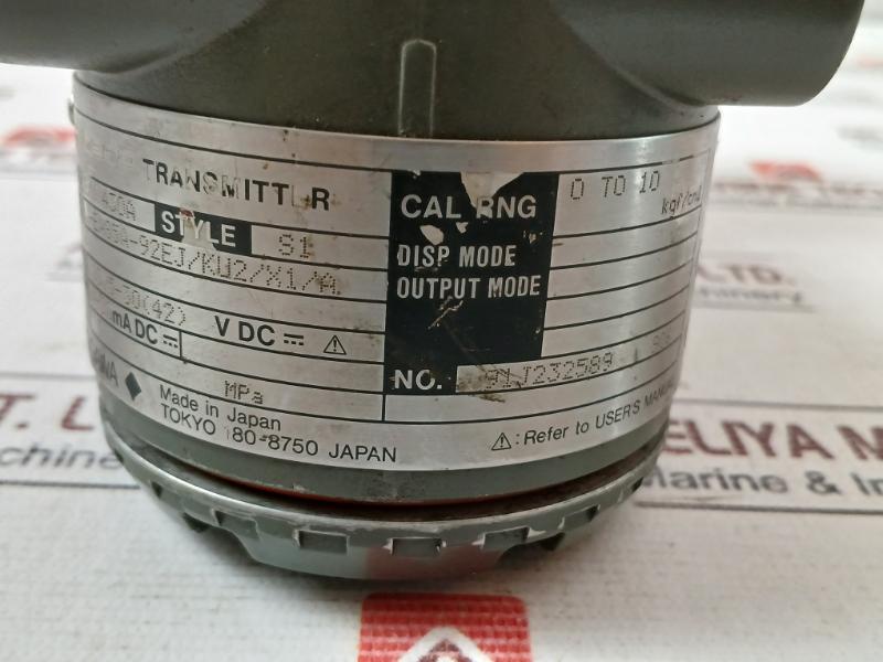 Yokogawa Eja430A Gauge Pressure Transmitter 4-20Ma 10.5-30Vdc 3Mpa