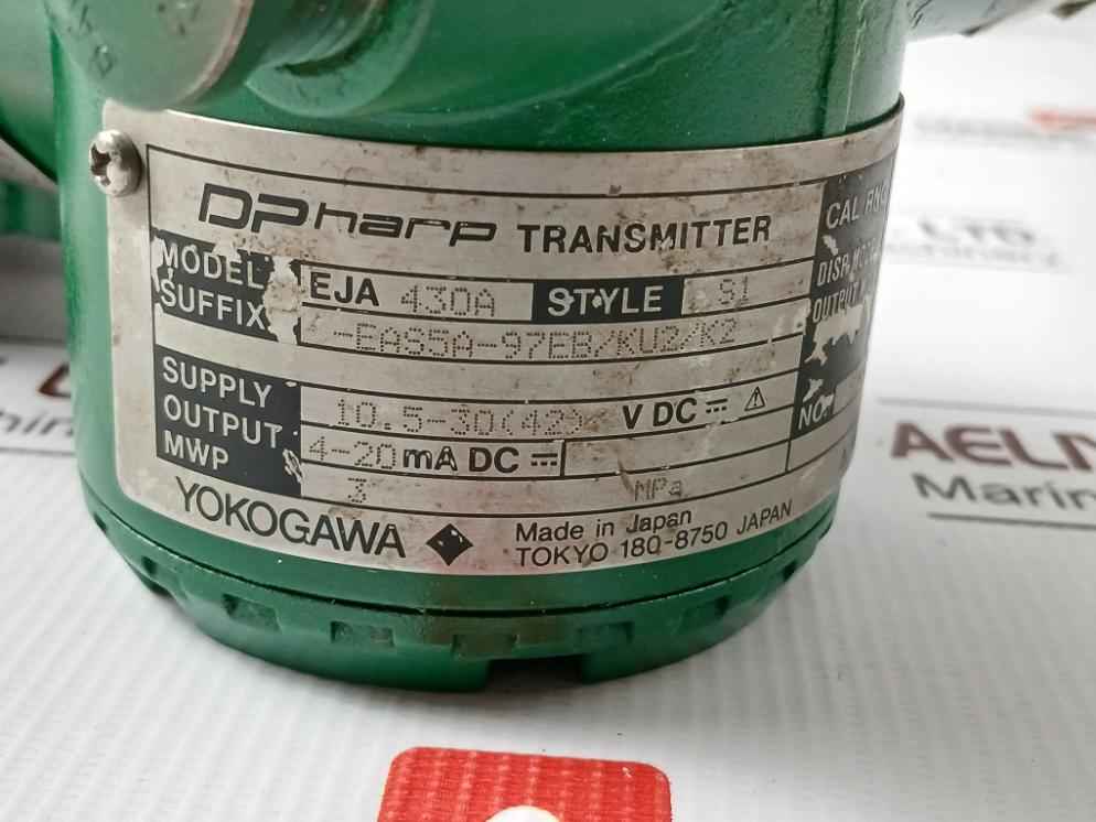Yokogawa Eja 430A Gauge Pressure Transmitter 4-20Ma 3Mpa Pt-384133