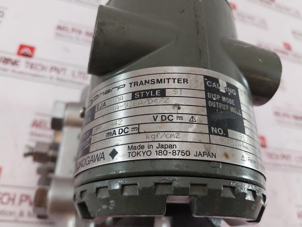 Yokogawa Eja440A Dpharp Pressure Transmitter 91J908073 936 10.5-42 Vdc 4-20Ma Dc