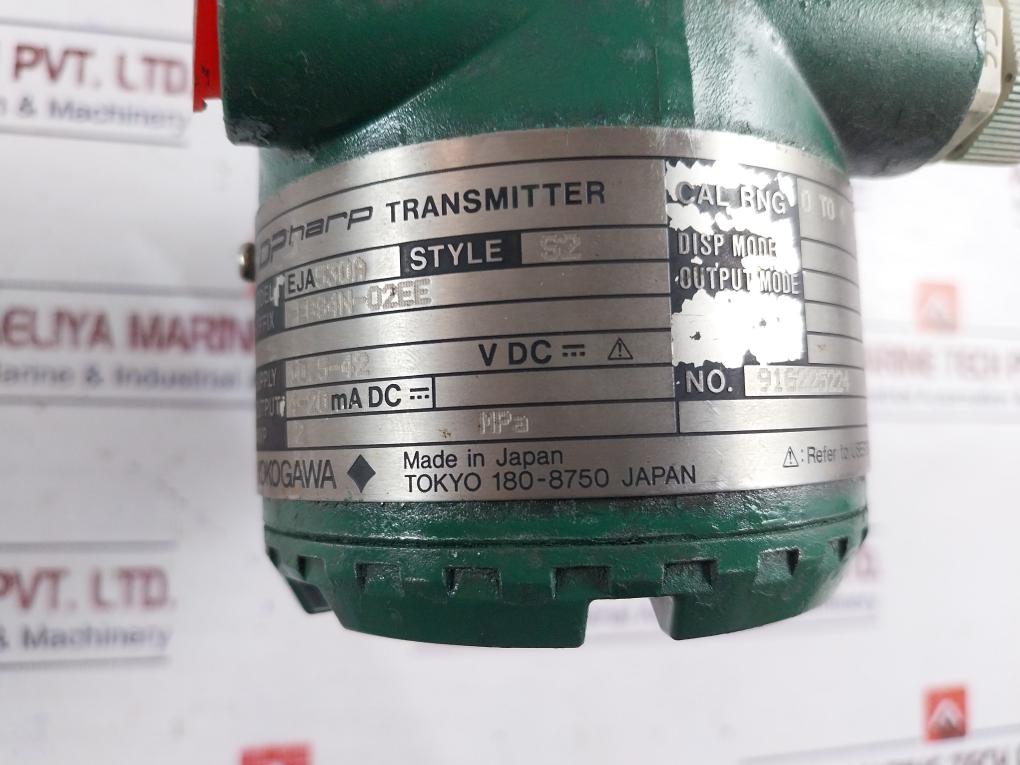 Yokogawa Eja530A Dpharp Pressure Transmitter 0 To 4 Kgf/Cm2