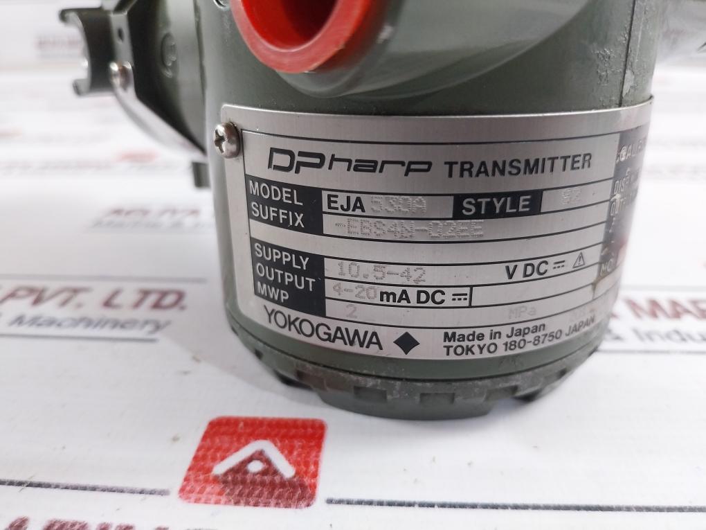 Yokogawa Eja 530A Dpharp Smart Transmitter 0 To 20 Kgf/Cm2