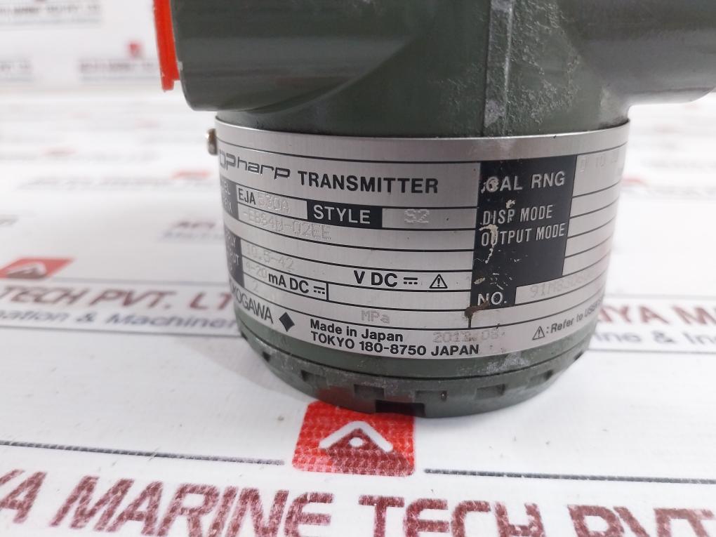 Yokogawa Eja 530A Dpharp Smart Transmitter 0 To 20 Kgf/Cm2