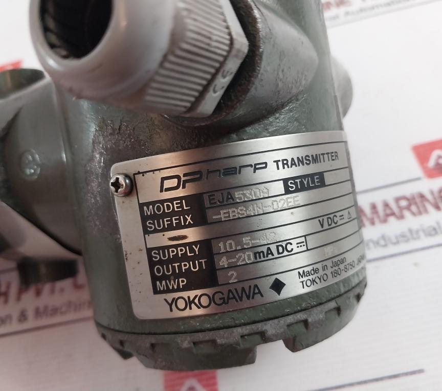 Yokogawa EJA530A Dpharp Transmitter Model S2 -EBS4N-02EE 10.5-42VDC 4-20mA 2MPa