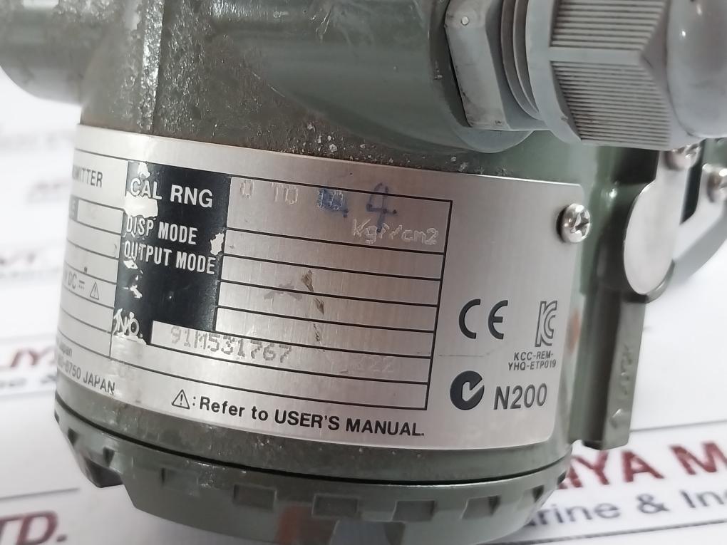 Yokogawa Eja 530a Dpharp Transmitter 10.5-42 Vdc---