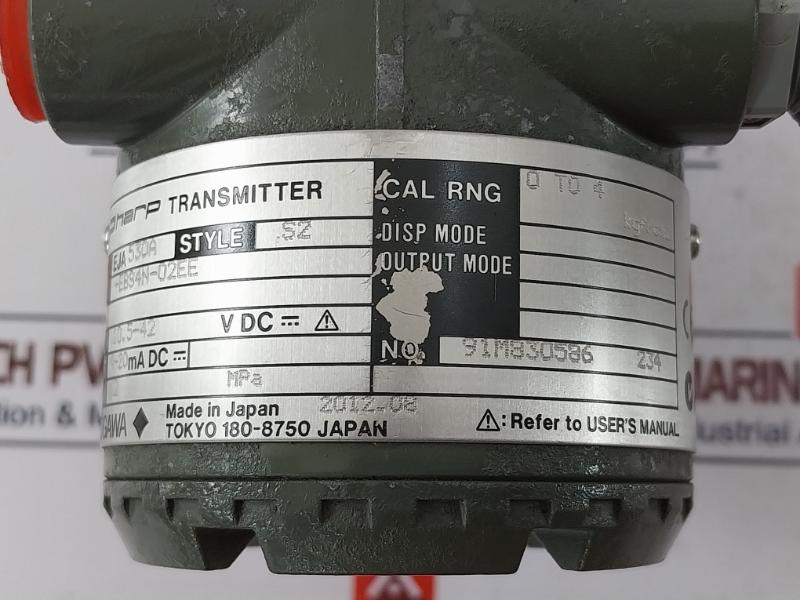 Yokogawa Eja530a In-line Mount Gauge Pressure Transmitter 10.5-42vdc Code: 530