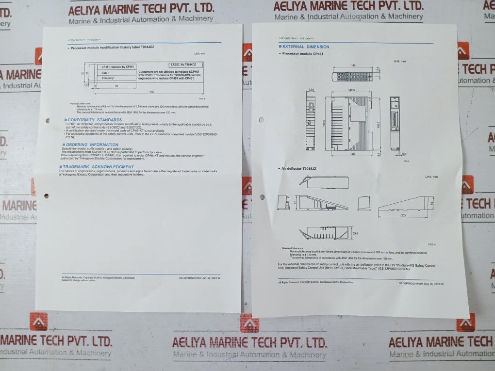 Yokogawa Electric Cp461-50 S1 Processor Module