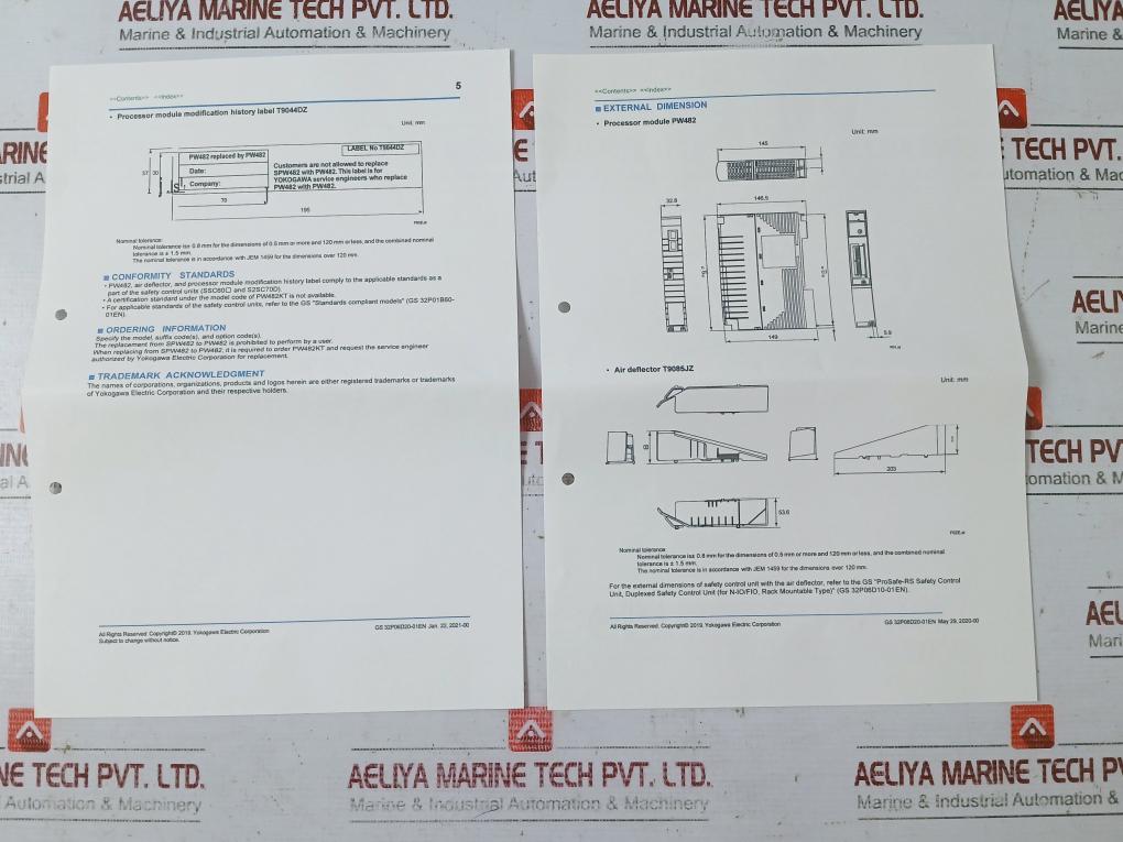 Yokogawa Electric Pw482-50 S2 Power Module 220-240Vac 50/60Hz 1.3A