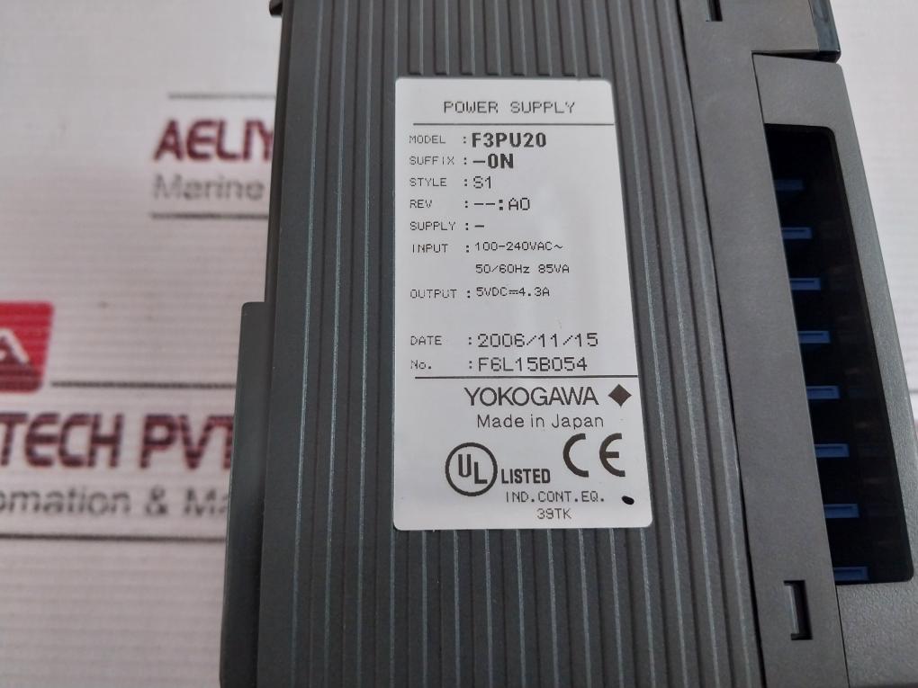 Yokogawa F3Pu20 Power Supply 100-240Vac~