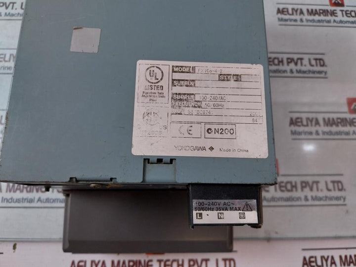 Yokogawa FX106-4-2 Paperless Videographic Recorder 100-240VAC