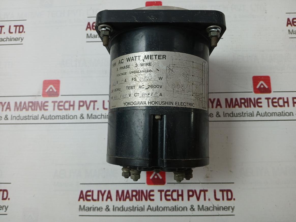 Yokogawa Hokushin 2105S Ac Watt Meter 50-60Hz B9052Mg 3Phase 3Wire