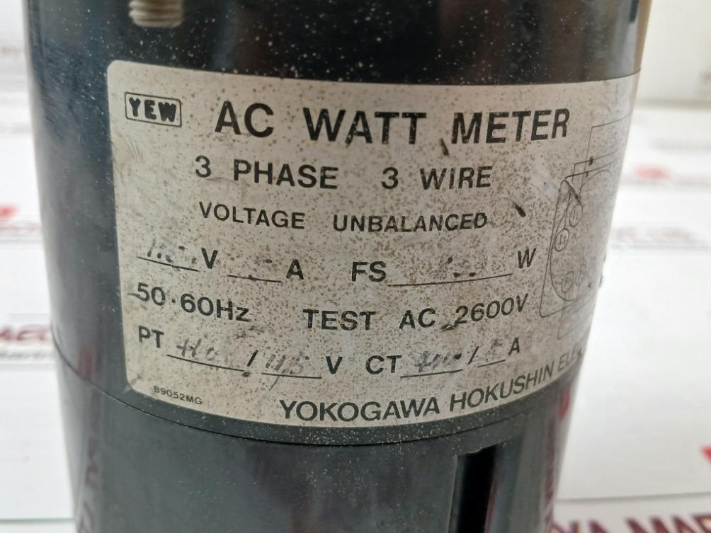 Yokogawa Hokushin 2105S Ac Watt Meter 50-60Hz B9052Mg 3Phase 3Wire