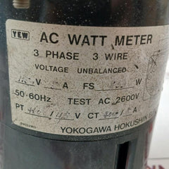 Yokogawa Hokushin 2105S Ac Watt Meter 50-60Hz B9052Mg 3Phase 3Wire
