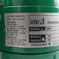 Yokogawa Pressure Transmitter 0-220 Kpa Une43S-sas2 *B -40 To 60˚C