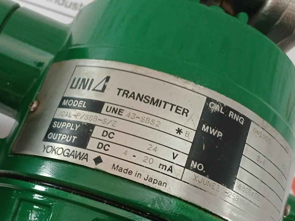 Yokogawa Pressure Transmitter Dc24V 3.4Mpa Une 43-sbs2*B/Cal-p/Ssb-s/Z 0~1000 Kpa
