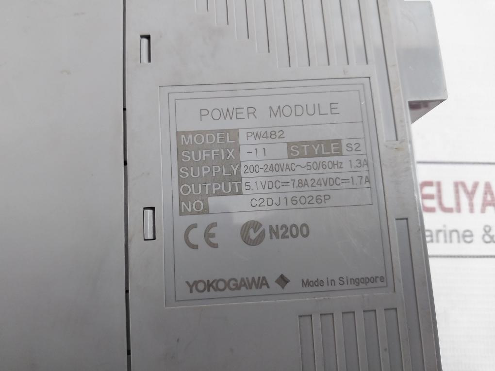 Yokogawa Pw482-11 Centum S2 Power Module 200–240Vac 50/60Hz 1.3A