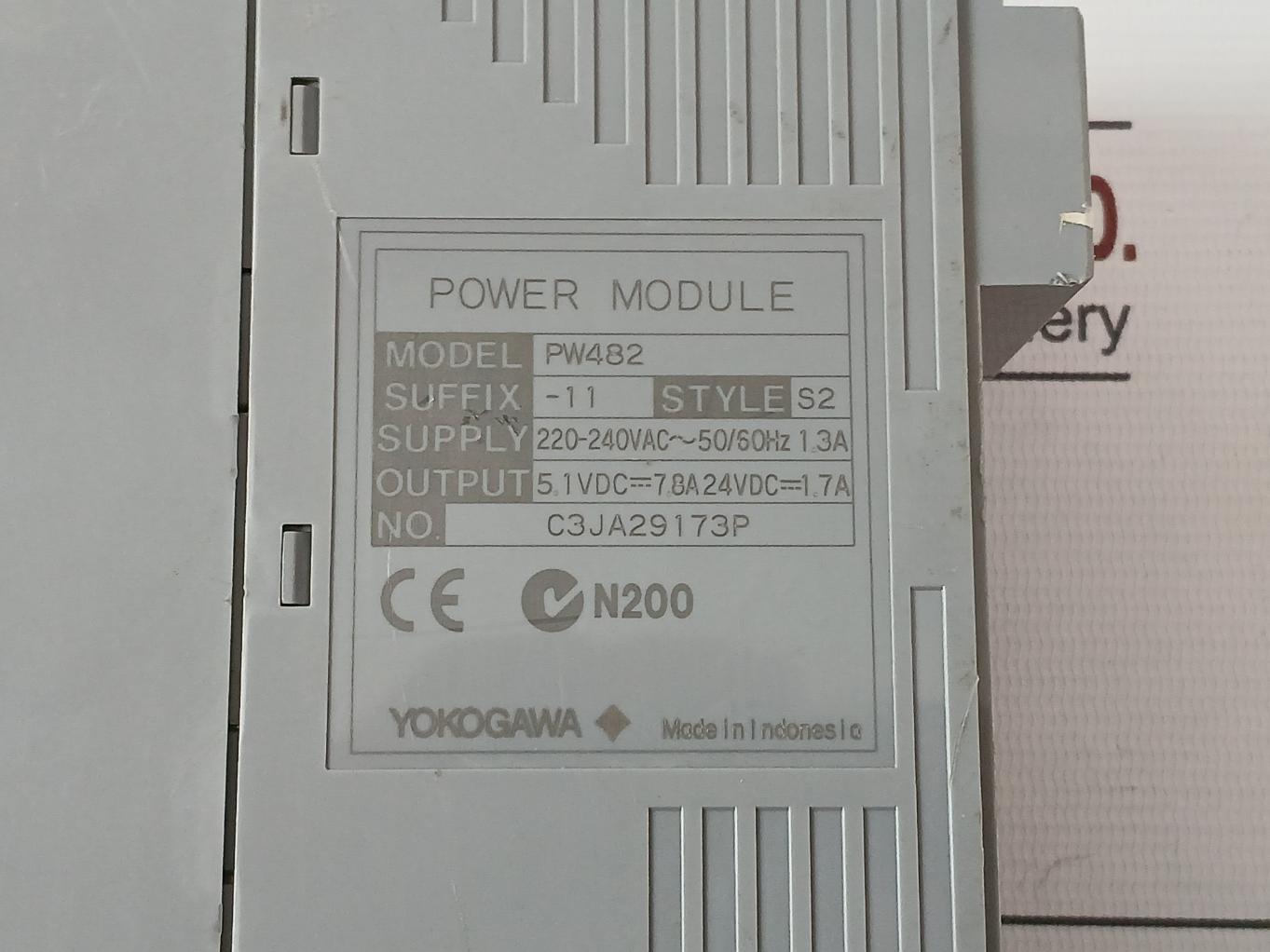 Yokogawa Pw482-11 S2 Pw482 Power Module 220-240Vac 50/60Hz 1.3A