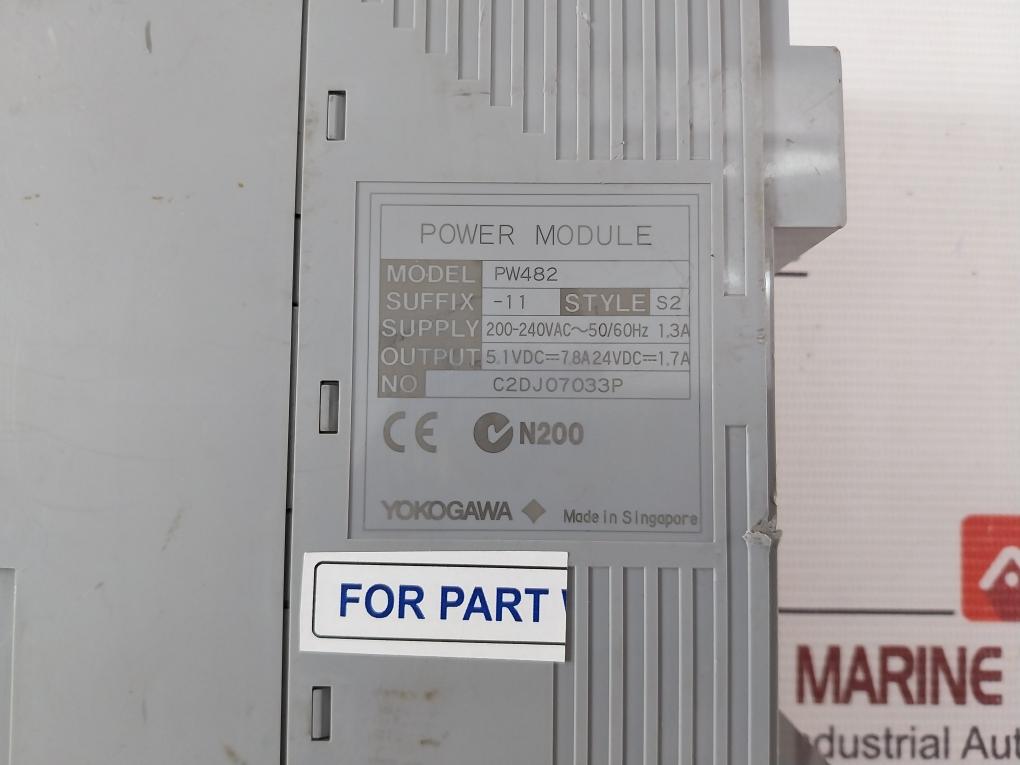 Yokogawa Pw482 S2 Power Supply Module 200–240Vac 50/60Hz 1.3A (Not Working)