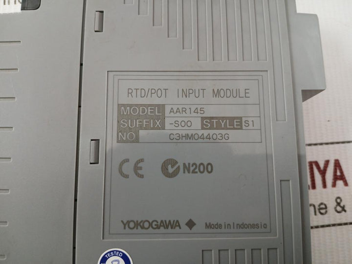 Yokogawa Rtd/Pot Input Module Aar145-s00 S1
