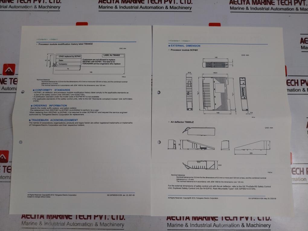 Yokogawa Scp461-11 S1 Enhanced Rfi Processor Module Scp461 Suffix: -11 Style: S1