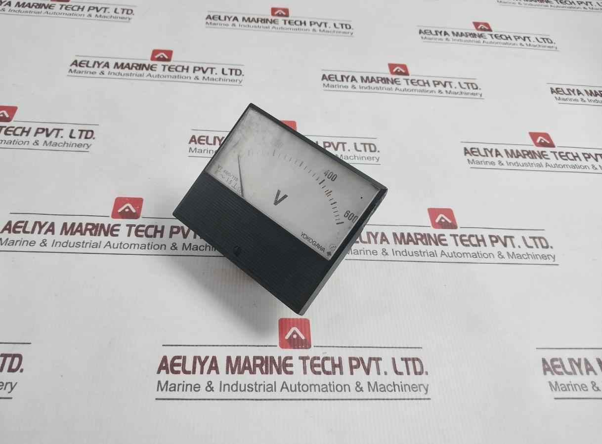 Yokogawa V12-n-l-bl Analog Panel Voltmeter 0-600V