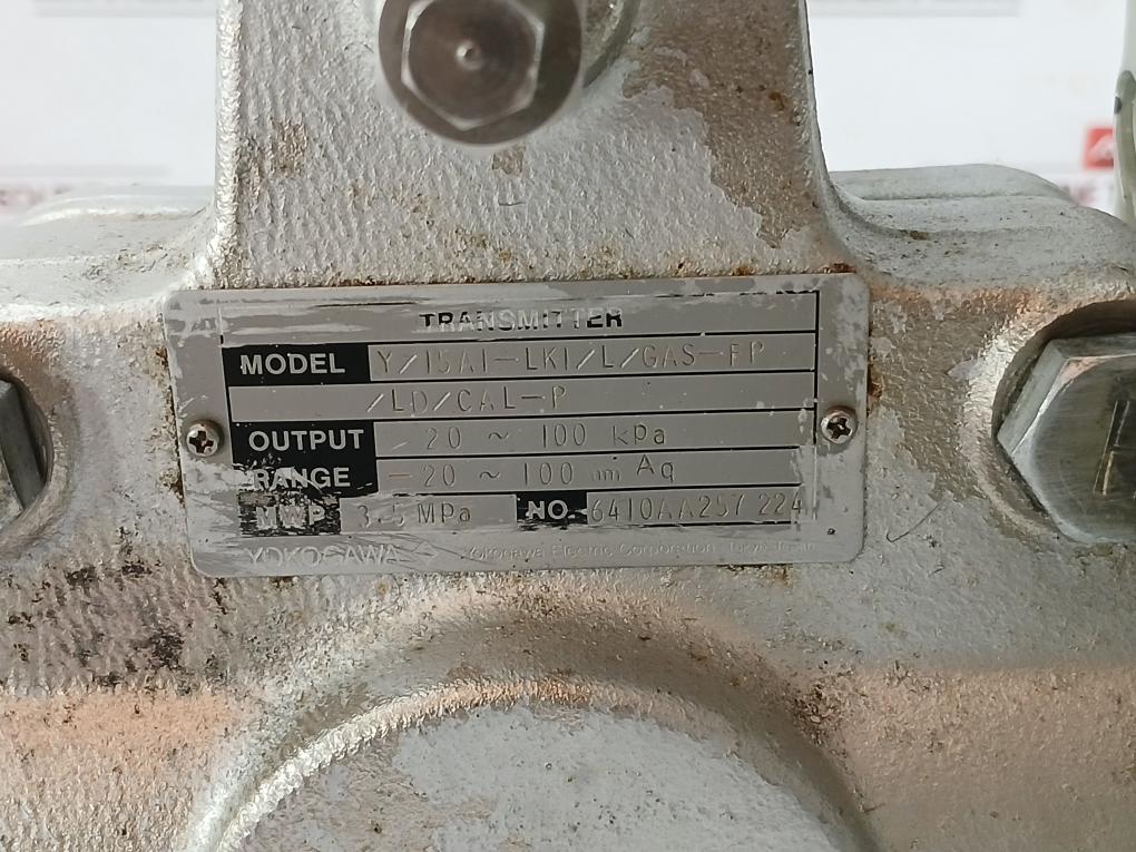 Pressure Transmitter Y/15A1-lk1/L/Gas-fp/Ld/Cal-p Yokogawa Electric Corporation
