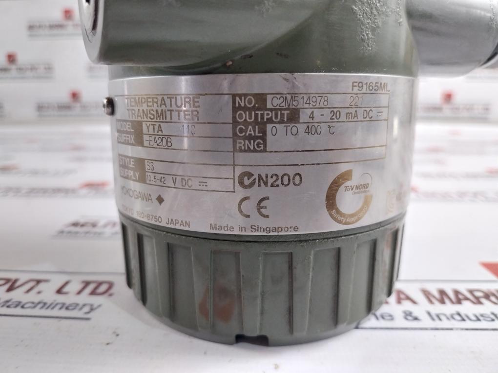 Yokogawa Yta 110 Temperature Transmitter 0 To 400°C