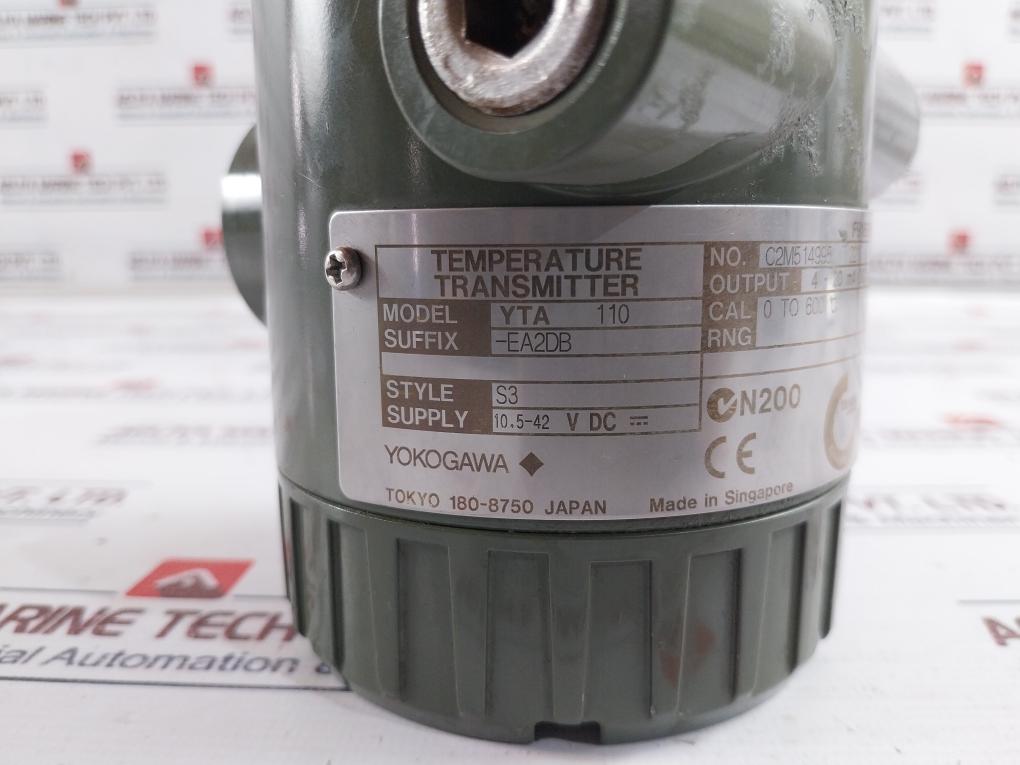 Yokogawa Yta 110 Temperature Transmitter Style S3 10.5-42V Dc