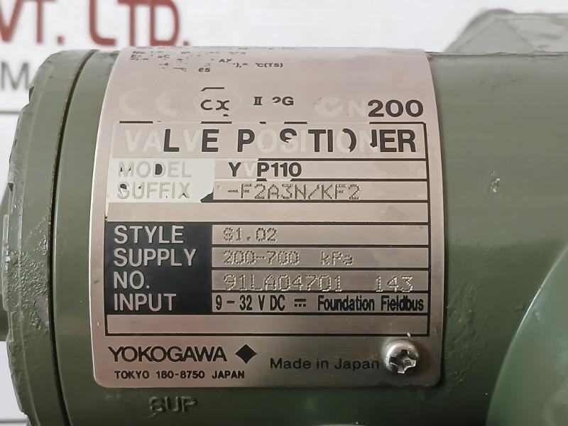 Yokogawa Yvp110 Valve Positioner 91La04701 143 32Vdc Ip65 0-11 Bar 0-160 Psi