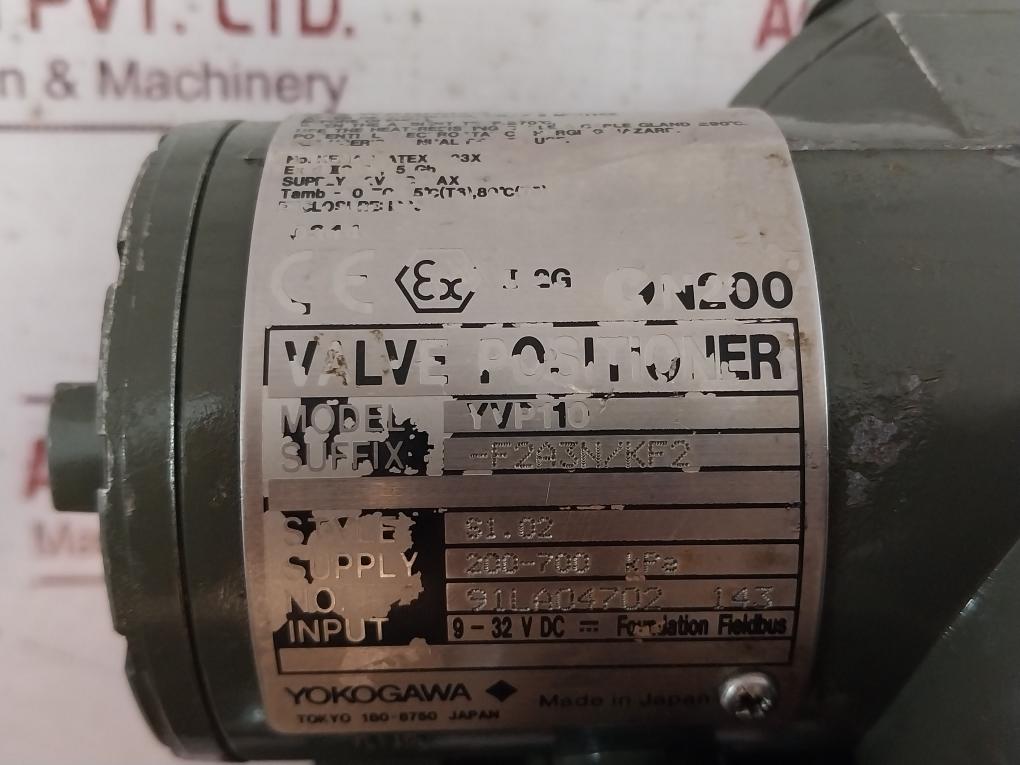 Yokogawa Yvp110 Valve Positioner 91La04702 143 200-700 Kpa 9-32V Dc Ip65