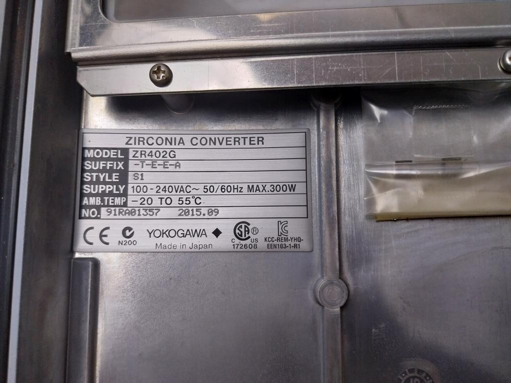 Yokogawa Zr402G Zirconia Converter 100-240Vac~ 50/60Hz