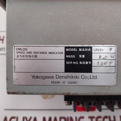 Yokogawa Lr221-f Speed And Distance Indicator