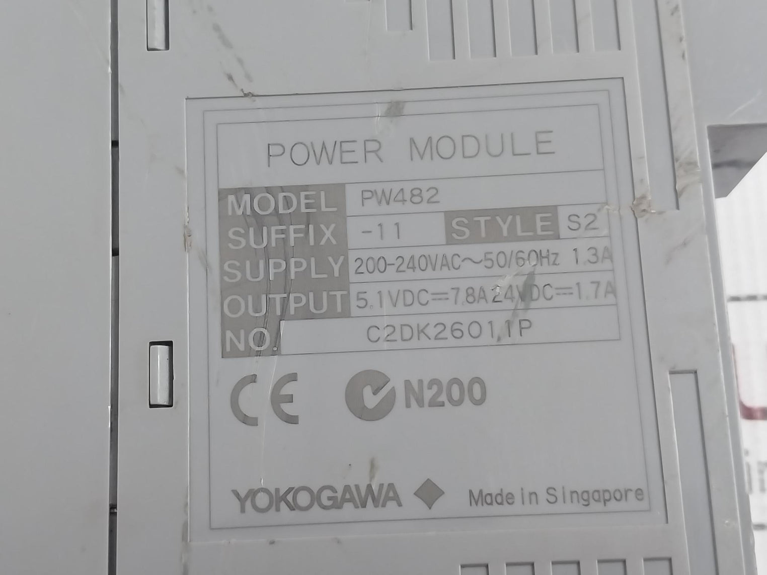 Yokogawa Pw482-11 Power Module 200-240Vac 50/60Hz