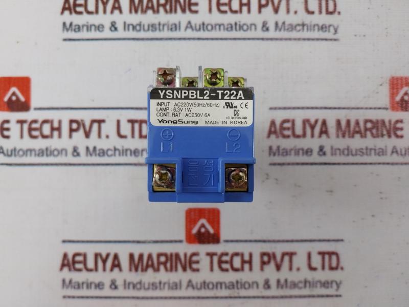 Yongsung Ysnpbl2-t22A Push Button Input Ac220V (50Hz/60Hz) 6.3V 1W