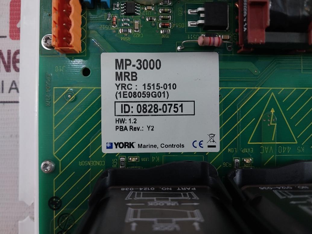 York Mp-3000 Relay Board 1E08059G01 K5 440Vac