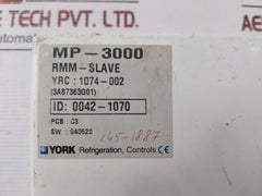 York Refrigeration Controls MP-3000 Remote Monitoring RMM-Slave Used