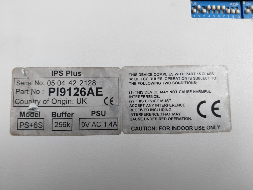York Refrigeration Pi9126Ae Intelligent Printer Switch Ps+6S