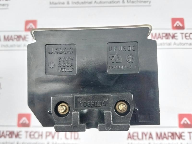 Yoshida Uk300 Din35 Rail/Direct Mounting Terminal Block, 150Mm2