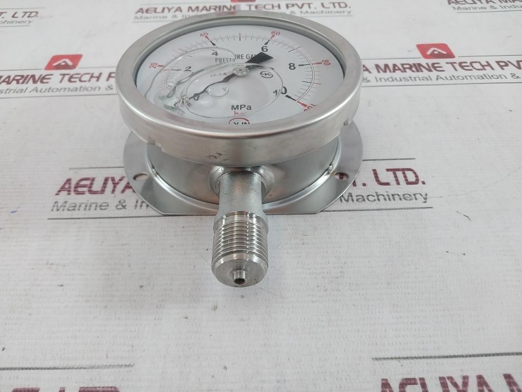 Youngjin Bourdon Tube Pressure Gauge 0-100 Bar 13042414 100Mm