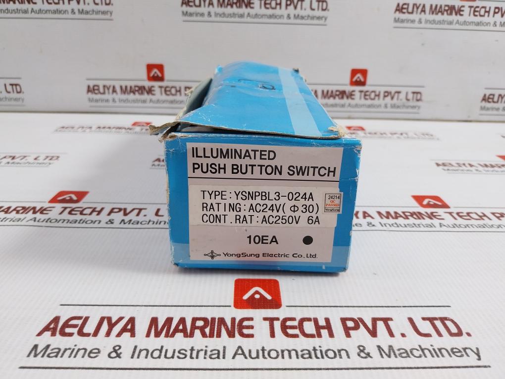 Ysnpbl3-024A Illuminated Push Button Switch Ac 24V Yongsung
