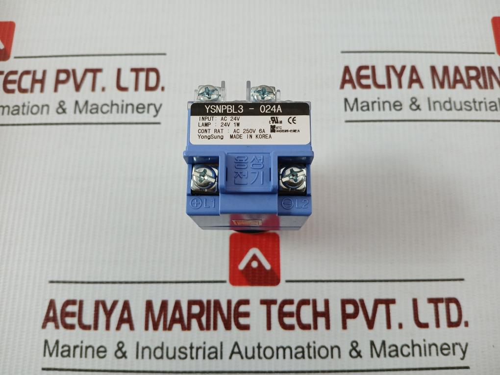 Ysnpbl3-024A Pilot Lamp Yongsung Input: Ac 24V