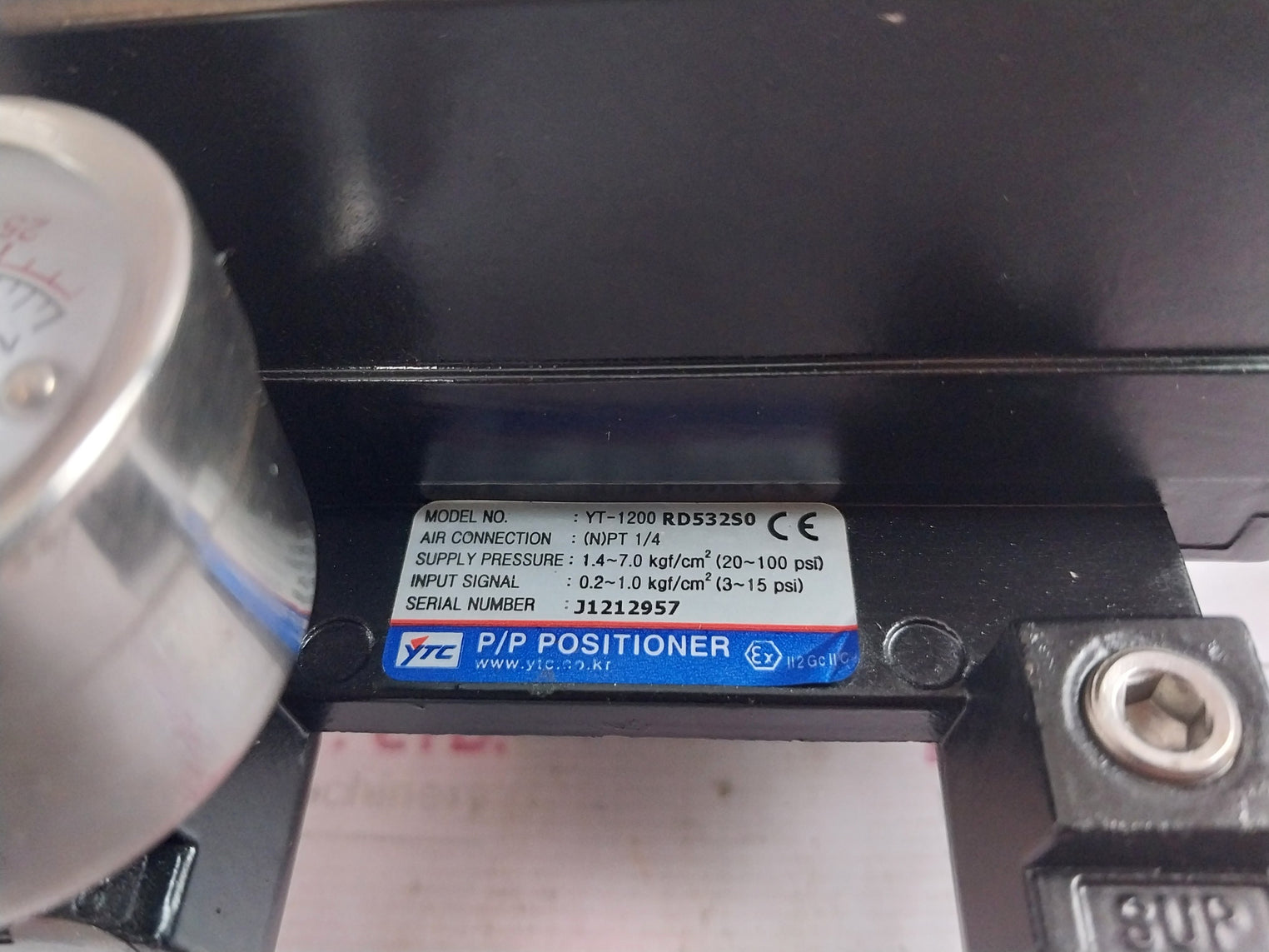 Ytc Yt-1200 Pneumatic Positioner Ii 2 Gc Ii C Rd532S0 0-25 Psi