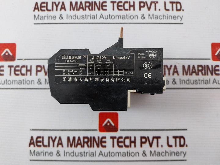 Yueqing Cr-20 Thermal Overload Relay Unit 12-18A Ui 750V Uimp 6Kv Iec 60947