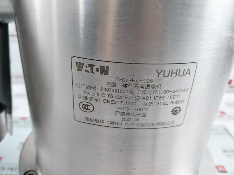 Yuhua Yhwhd026 316L Stainless Steel Optical Ptz Camera Ip68, F30732120006 240Vdc