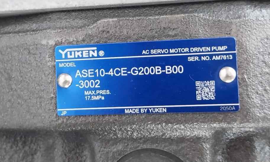 Yuken Ase10-4ce-g200b-b00-3002 Ac Servo Motor Driven Pump 17.5 Mpa 0-100 Hz