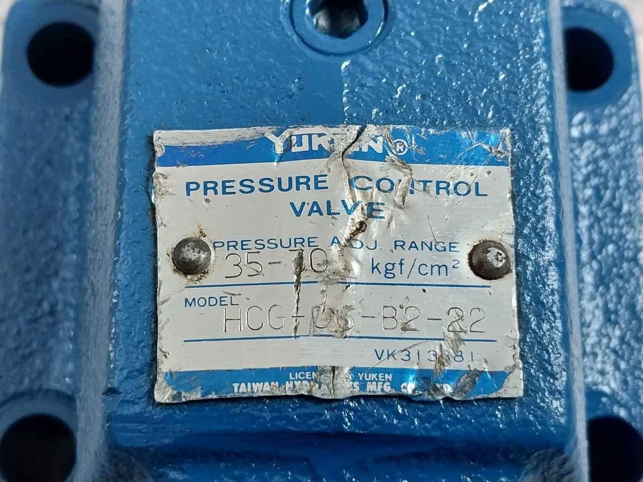 Yuken Hcg-06-b2-22 Pressure Control Valve 35-70 Kgf/Cm2