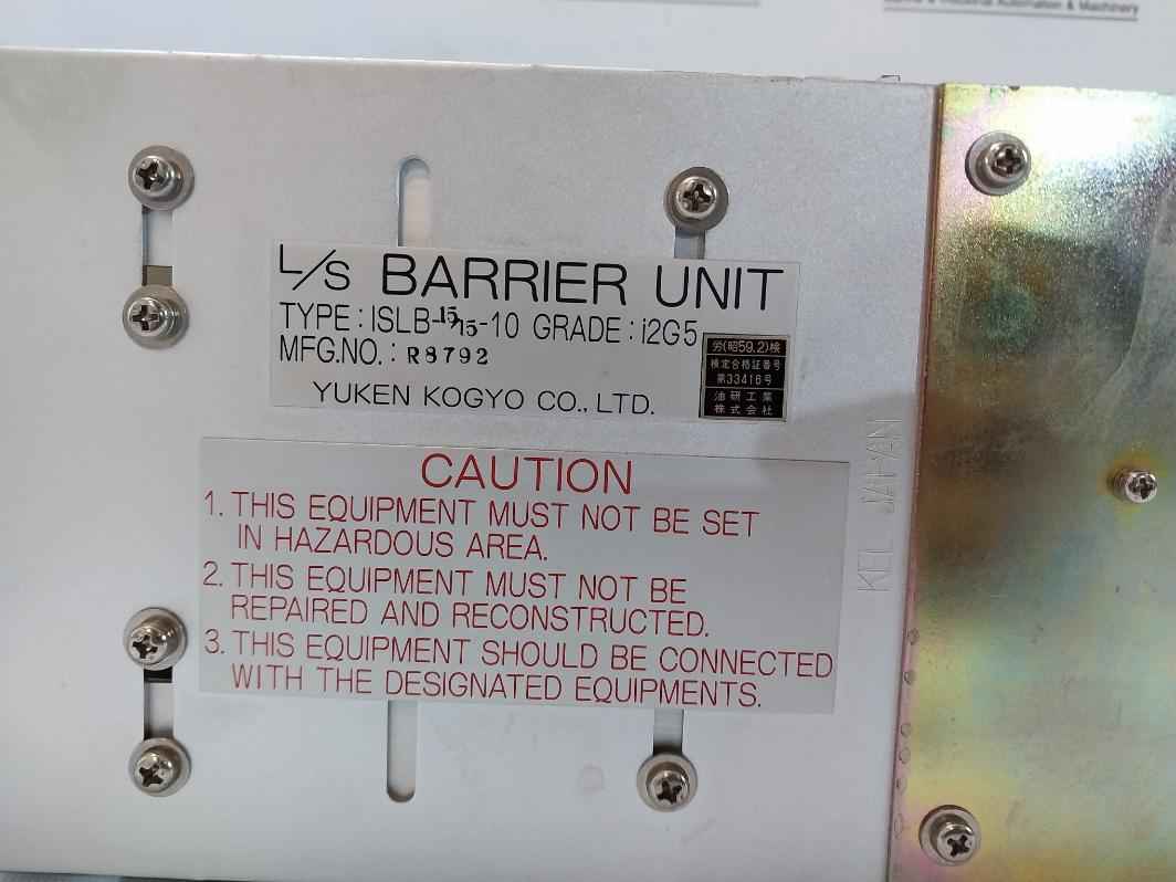 Yuken Kogyo Islb-15/15-10 L/S Barrier Unit Rack R8792 I2G5