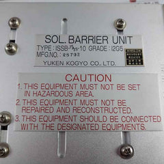 Yuken Kogyo Issb-15/15-10 Sol. Barrier Unit Rack Pvc 908304, I2G5